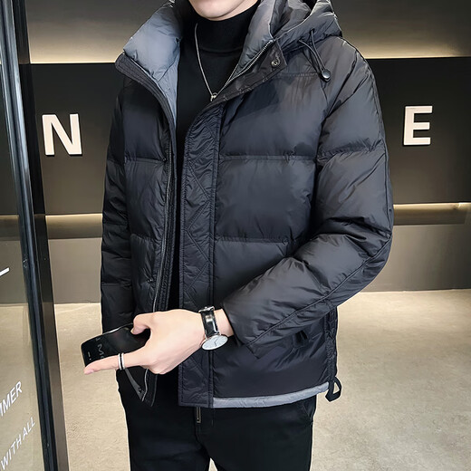 Woodpecker Men's Thin Down Jacket 2023 Nouvelle marque d'hiver à la mode beau grand col épaissis collier de gamme d'hiver
