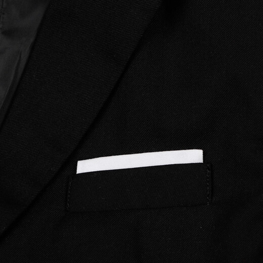 萝卜呗呗（LUOBOBEIBEI）儿童西装男童纯色西服花童中小童礼服套装 黑色五件套 140