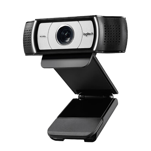 罗技（Logitech）C930c/n高清1080P电脑直播摄像头 竖屏横屏自动对焦90度广角 网课视频会议主播美颜调试降噪麦克风 1080P C930C+桌面悬臂支架+2米绿幕