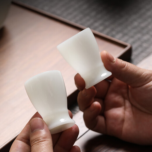 Su's Ceramics Ice Jade Porcelain Wine Set Ceramic White Wine Cups 2 Pots 6 Cups High-end Gift for Friends