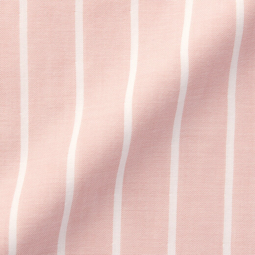 MUJI men's style, no side seams, double layer yarn, pajamas, men's home clothes, spring and autumn, FB0YDC4S, light orange stripes, M (top 170/92A, bottom 170/80A)