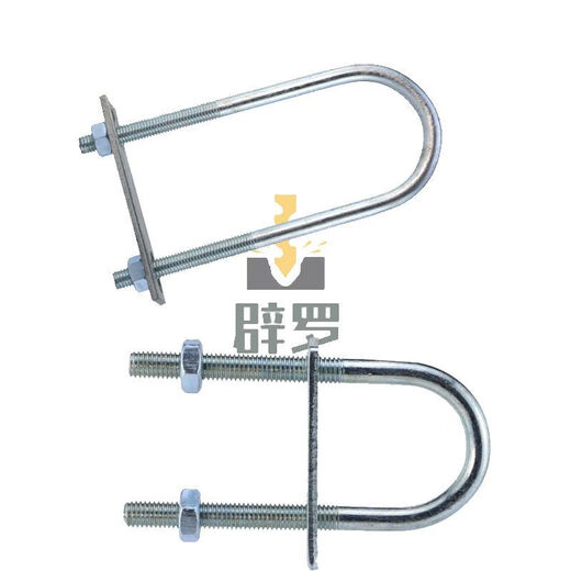 M1416 full set of galvanized extended U-shaped screws U-shaped snapshots U-shaped bolts U-shaped tube clamping telephone pole clamp 16*50*98 with pad