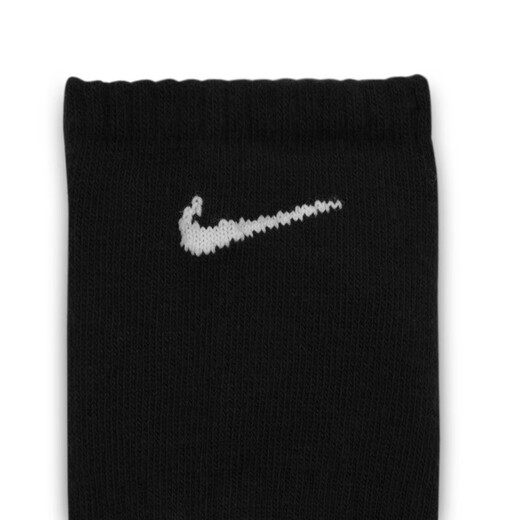 NIKE 3 pairs of Nike boys and girls socks DRI-FIT quick-drying children's sports socks black/(white) 3 pairs XL (28-30cm sock length)