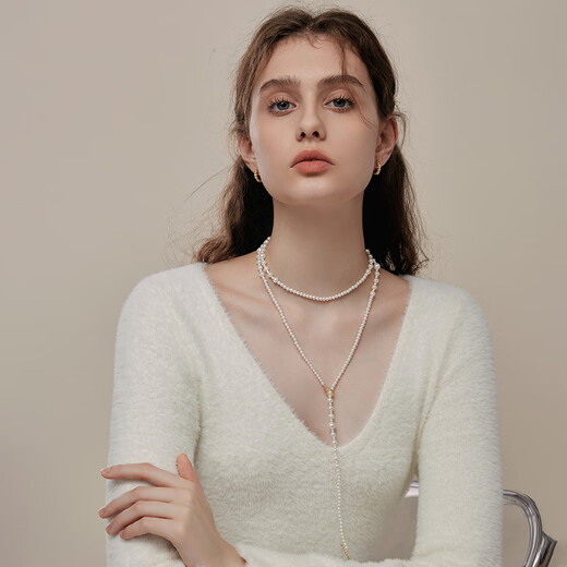 Arsis innocence era retro OT buckle long necklace French original fashion simple necklace sweater chain gift for girlfriend Retro OT buckle long necklace