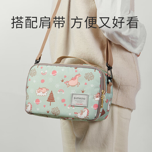 三美婴尿布包妈咪包小号单肩斜挎手提包妈咪母婴包外出隔尿垫轻便携时尚 天马星空【隔尿垫可拆】