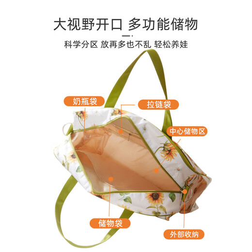 9i9妈咪包手提大容量单肩外出婴儿时尚轻便多功能妈妈包带隔尿垫A102