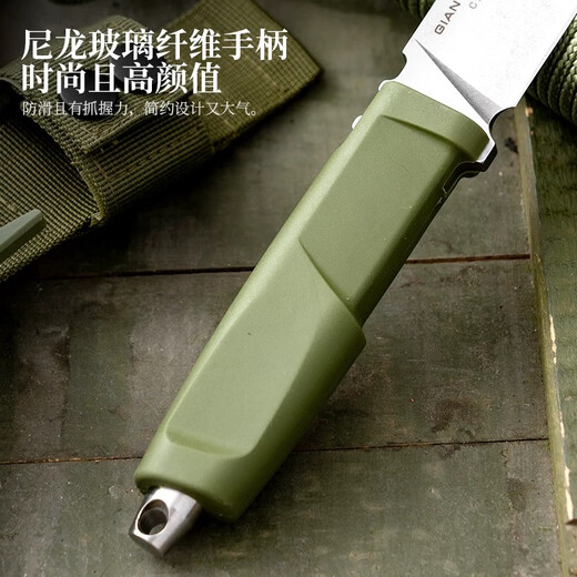 极端武力曼巴巨人户外军士战术直刀高硬度N690钢刀野外便携求生刀 极端武力曼巴巨人【绿色】 25cm-大于60°【赠战术K鞘】