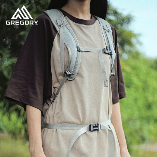 GREGORY格里高利NANO蜂鸟登山包徒步背包通勤轻便冲顶包双肩包-18L银绿色