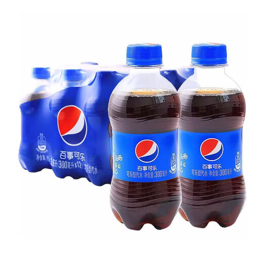 Pepsi-Cola carbonated beverage mini bottled soda 300ml to quench your thirst and drink delicious summer carbonated water drinks soda stock Pepsi-Cola 300ml*6 bottles 6 bottles