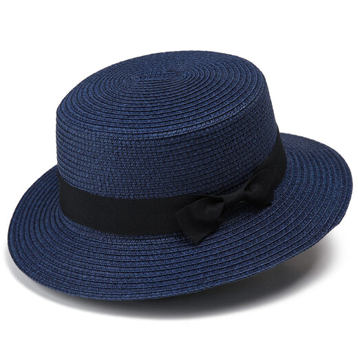 XIANGLANER PARADO CHIRD SABE Mujeres Viajes en verano British Retro Flat Top Hat Fresh Sun Protection Beach Hat tendencia de color caqui Niños (53-55 cm)