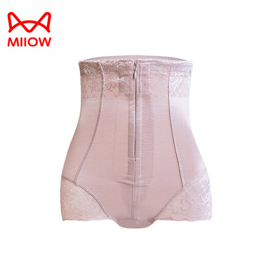 MiiOW High Waist Tummy Control Panties Women's Belly Slimming Powerful Waist Girdle Postpartum Shaping Butt Lifting Pants Buttocks Corset Shaping Skin Color XL 115-130Jin Jin is equal to 0.5 kg
