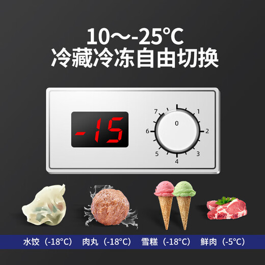 德派龙（DEPAILONG）展示柜冷藏商用岛柜烧烤海鲜店大容量卧式冰柜商用冷冻展示柜配菜麻辣烫展示柜冷冻保鲜柜 2.5米深岛柜｜双压缩机【1315L】