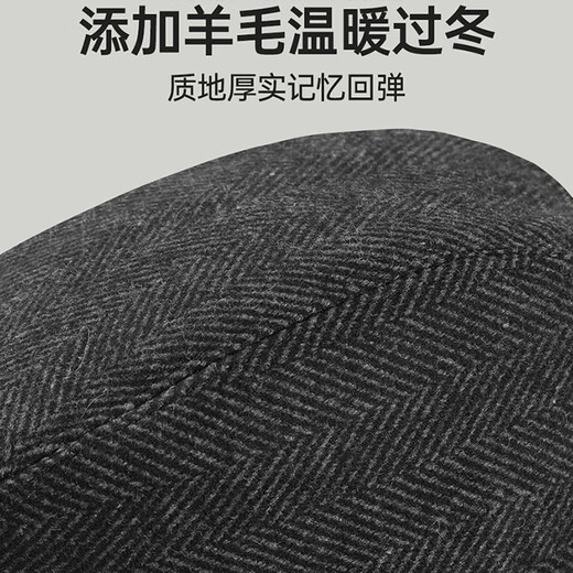 Hengyuanxiang elderly hat men's peaked cap winter thickened warm ear protection grandpa forward hat new year birthday gift
