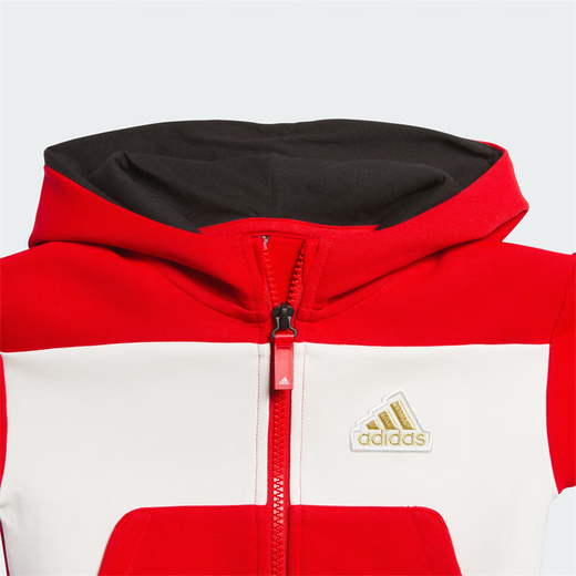 Adidas 24 Новогоднего модели мужской и женский спорт и повседневные с длинным рукавом с закрытым капюшоном JF3881JF3882 Красный и черный JF3881 86CM