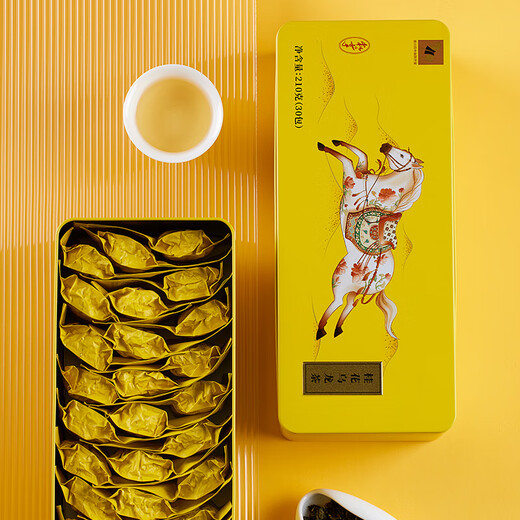 八马茶业 金骏眉/大红袍/肉桂/单枞/铁观音/白茶/茉莉花茶 茶叶自己喝 【桂花乌龙茶】210g