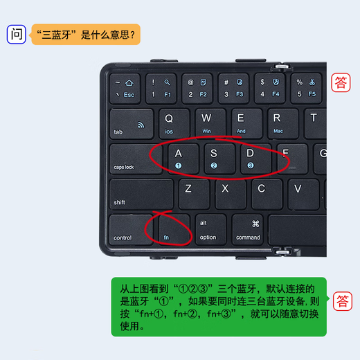 
ANMV Bluetooth folding keyboard portable full-size office wireless mouse set ipad tablet MateXT mobile phone Mac laptop digital key touch [B909 full-size digital model] Bluetooth keyboard + Bluetooth mouse