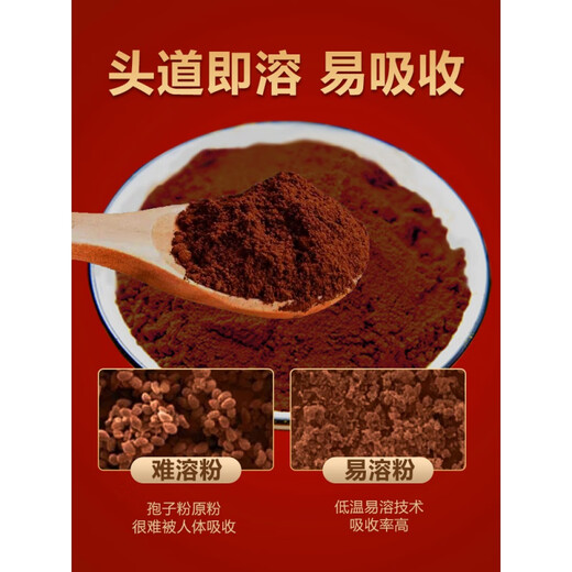 CAILE Bio Ganoderma Lucidum Spore Pulver Changbaishan Ganoderma Lucidum Spore Pulver Bio zertifiziert Origin Versand Nordost -Spezialkopf Road [3 Dosen] Sporenpulver Gesamt 750 Gramm - erschwinglich