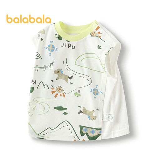 Balabala Baby Vest Baby Top Boy and Girl Summer 2025 Algodón dulce y de moda cómodo y lindo 2092251222201