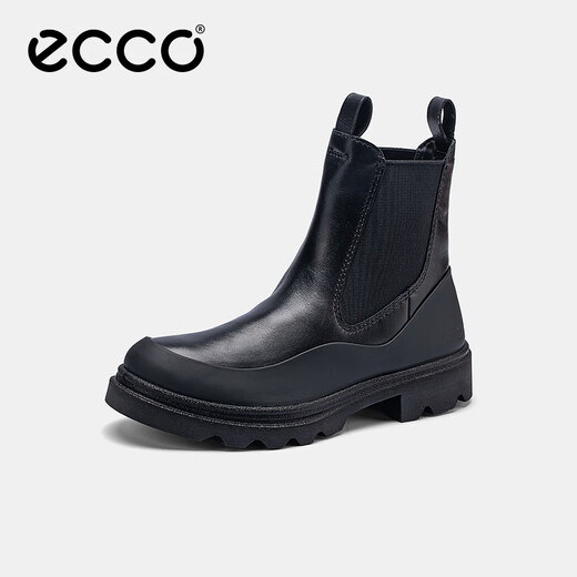 Ecco Short Boots for Women, marca de alta gama Simple Commuting Boots de Chelsea de suela gruesa para invierno, innovación 214793 Black 37