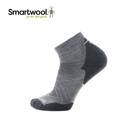SMARTWOOL跑步定向减震及踝袜美利奴羊毛袜户外袜运动袜短袜1661 中灰色052（新色） M（适合脚码38-41）