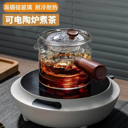 Shu's high borosilicate water-heating glass kettle teapot teapot can filter side handle heat-resistant glass kettle can be heated and given as a gift