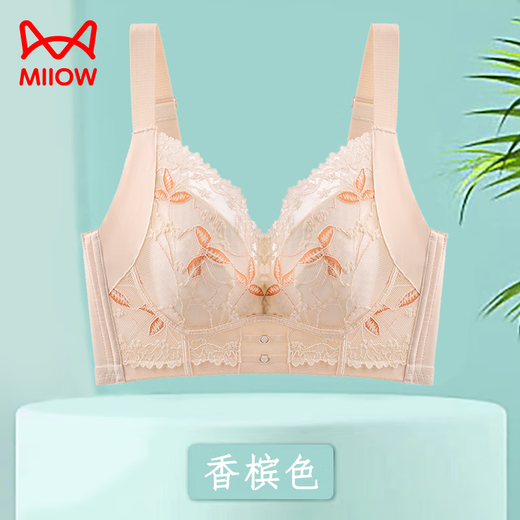 猫人（MiiOW）美容院调整型内衣收副乳塑身上托聚拢防下垂夏季小胸性感女士胸罩 香槟色 42/95--BCDE适穿