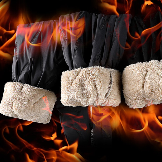 Pull back casual pants men's quilted thickened warm pants men's autumn and winter cold-proof casual comfortable versatile trousers men's pants