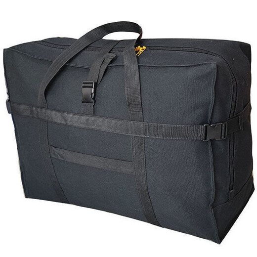 Sailotou thickened waterproof Oxford cloth aviation checked bag large capacity travel bag foldable large bag luggage bag moving bag large size 70*50*34 black