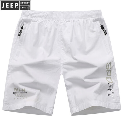 Jeep Spirit Herren-Kurzfilme für Herren Sommersportnäge Casual Hosen Baumwolle Fünf-Punkte-Hosen Trendy Beachhose 9227 Dunkelblau L.