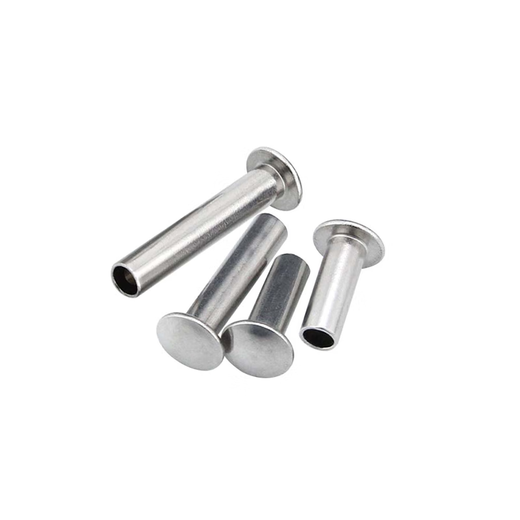 Jingxuan rivet round head rivet nickel plated flat round head semi-hollow rivet GB873 percussion rivet m3m4m5m6m8 M2*4 100 pieces