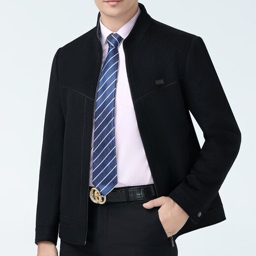
Pier Cardin wool jacket men's jacket 100% pure wool autumn and winter new men's jacket middle-aged men's wool wool top J88111-4 style-black stand-up collar zipper style size 175 size-suitable weight 125-140Jin [Jin equals 0.5 kg]