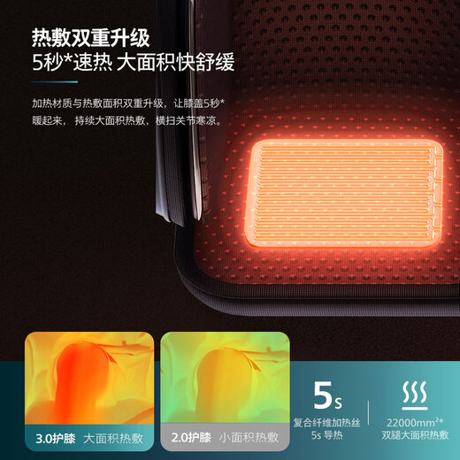 飞利浦（PHILIPS）膝盖按摩器多功能腿部按摩仪护膝保暖足疗机大面积热敷空调膝 7101L 生日礼物节日礼物