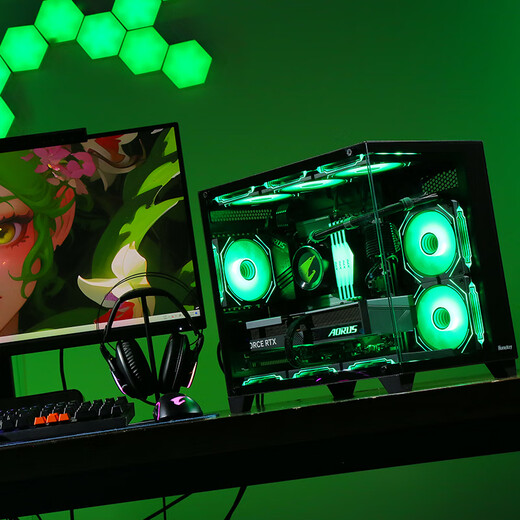 Gigabyte 24-month interest-free i5 14600KF/12600KF/5060Ti/9060XT e-sports network game live broadcast design rendering home desktop complete assembly computer host 5 i5 14600KF丨5060Ti 16G