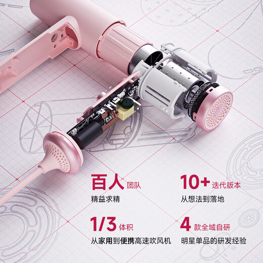 Cool Shark Super Mini Small Portable High-Speed Hair Dryer National Subsidy for Business Travel Strongly Recommends Low-Power Student Dormitory Constant Temperature Protection Hair Dryer for Girls Gifts Birthday Gifts Wilderness Green (Portable Travel)