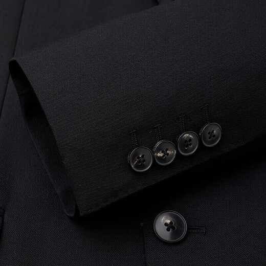 Angel Bird Business Formal Men's Suit (Top) Groom Wedding Suit KEBB241001U Black 44A