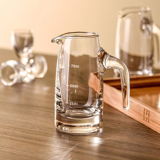 CLITON white wine cup wine pourer household with scale wine jug small wine cup 100ml white wine jug 6-piece set