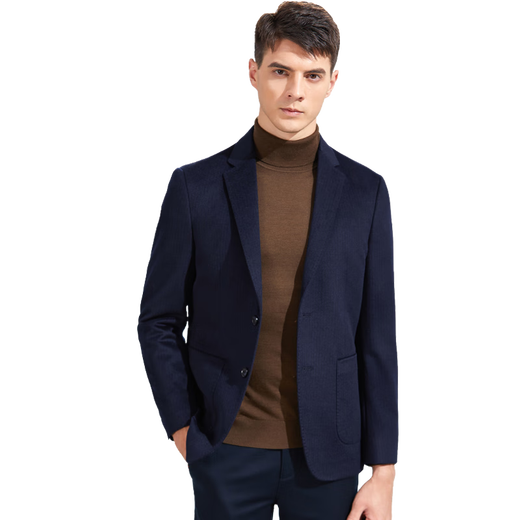 Antonio [Cashmere + Wool] Light luxury business wool suit jacket for men Blue M (170/88A)