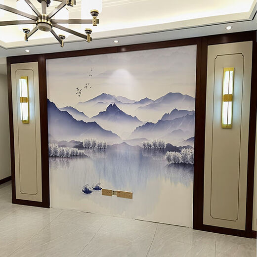 Yaotian New Chinese Style Wall Lamp Chinese Style Rectangular Living Room Background Wall TV Wall Lamp Simple Bedroom Bedside Aisle Lamp 2017 Black Gold Large Three Color Changing