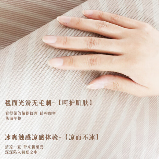 CLCEY夏天冰丝地毯客厅免洗可擦卧室床边毯2024新款家用免打理防滑凉席 ZK693 200X400CM触感舒适