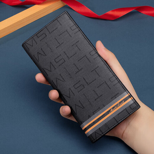 Mashalanti Long Herren Brieftasche Ultra-dünne Brieftasche große Kapazität Kupplungskartentasche Praktisches Geburtstagsgeschenk für Freund und Ehemann
