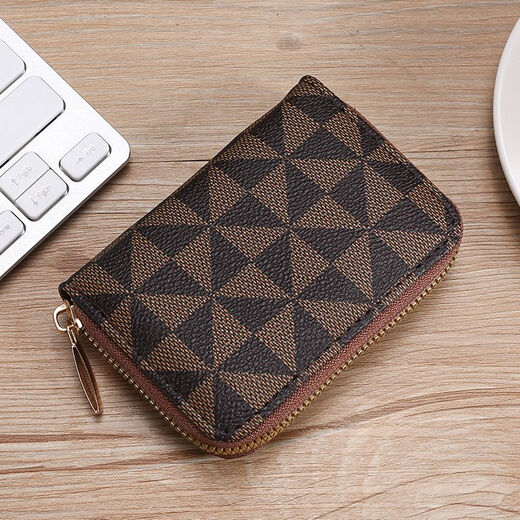 鹏境卡包女超薄迷你小钱包防消磁盗刷男驾驶证皮套多卡位证件卡套卡夹 咖色风车-11卡位