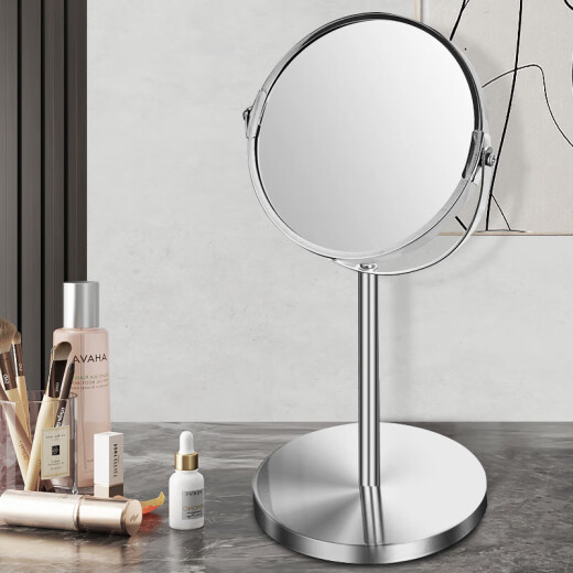 Ou Runzhe mirror double-sided rotatable makeup mirror high-definition magnifying dormitory desktop mirror student princess mirror 17 cm