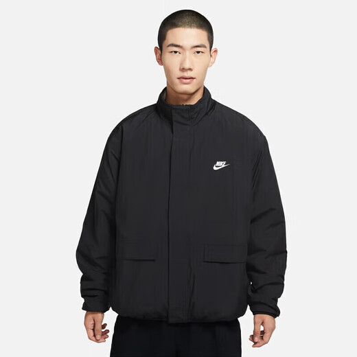 耐克（NIKE）男装新款SB滑板运动服摇粒绒保暖休闲翻领夹克外套 DQ4885-010 M