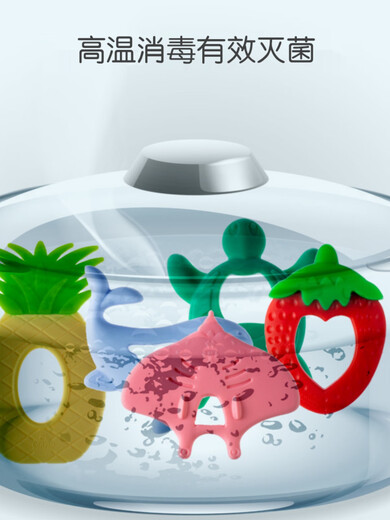 CLCEY Baby Teether Newborn 0-2 years old 1 baby can grab and bite, soothe teething period and prevent eating hand toys 1 pack Fruit series 6 pack