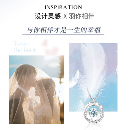 LAOLATU 999 platinum necklace for women PT950 platinum feather to accompany you 2025 new Chinese Valentine's Day gift for girlfriend and wife 999 platinum necklace + Pt950 platinum pendant