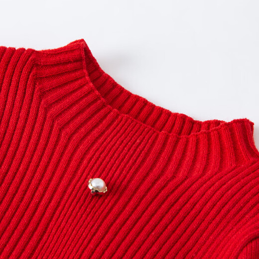 Mini Bala long-sleeved dress for girls and babies to celebrate the New Year, soft and skin-friendly, warm and puffy sleeves, sweet