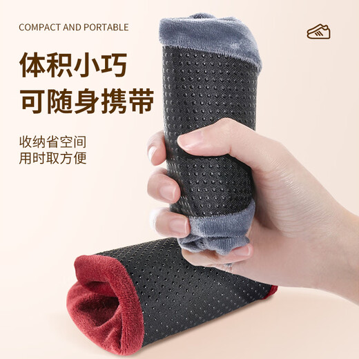 诺兰森迪 绒布鞋套家用【10只/5双】成人脚套防滑加厚机房厂房待客可洗