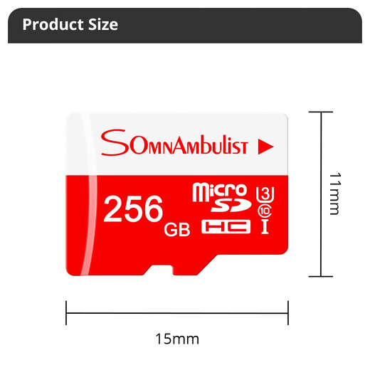 SomnAmbulist速内存卡 行车记录仪监控摄像头无人机switch手机平板高速TF存储卡 128GB
