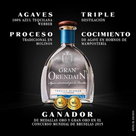 Ou shuai mexico importé tequila en verre bouteille de vin version vin étranger baser de vin de vin de la base de vin ensemble 100% tequila collection argent étiquette