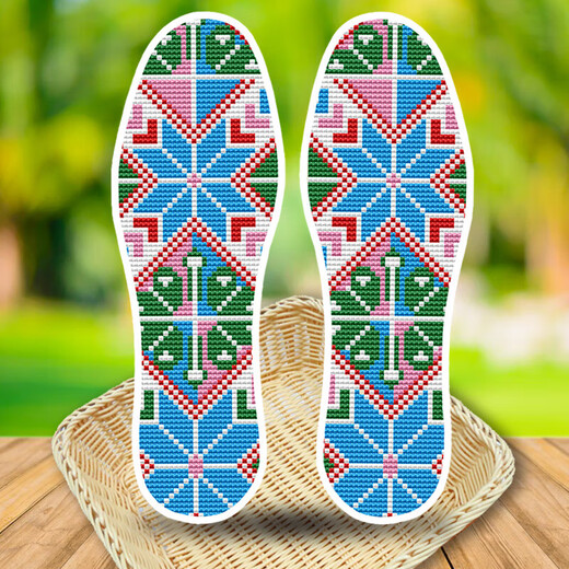
2023 new printed cotton cloth hand-embroidered cross-stitch insole semi-finished product embroidered by men and women 683 All wishes come true 37